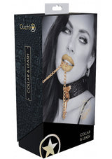 Ouch Rome Collection Iridescent PU Leather Collar and Leash > Bondage Gear > Collars & Leashes - Tophatter Daily Deals