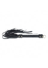 Ouch Rome Collection Flogger Black PU Leather with Iridescent Hardware > Bondage Gear > Whips & Floggers - Tophatter Daily Deals
