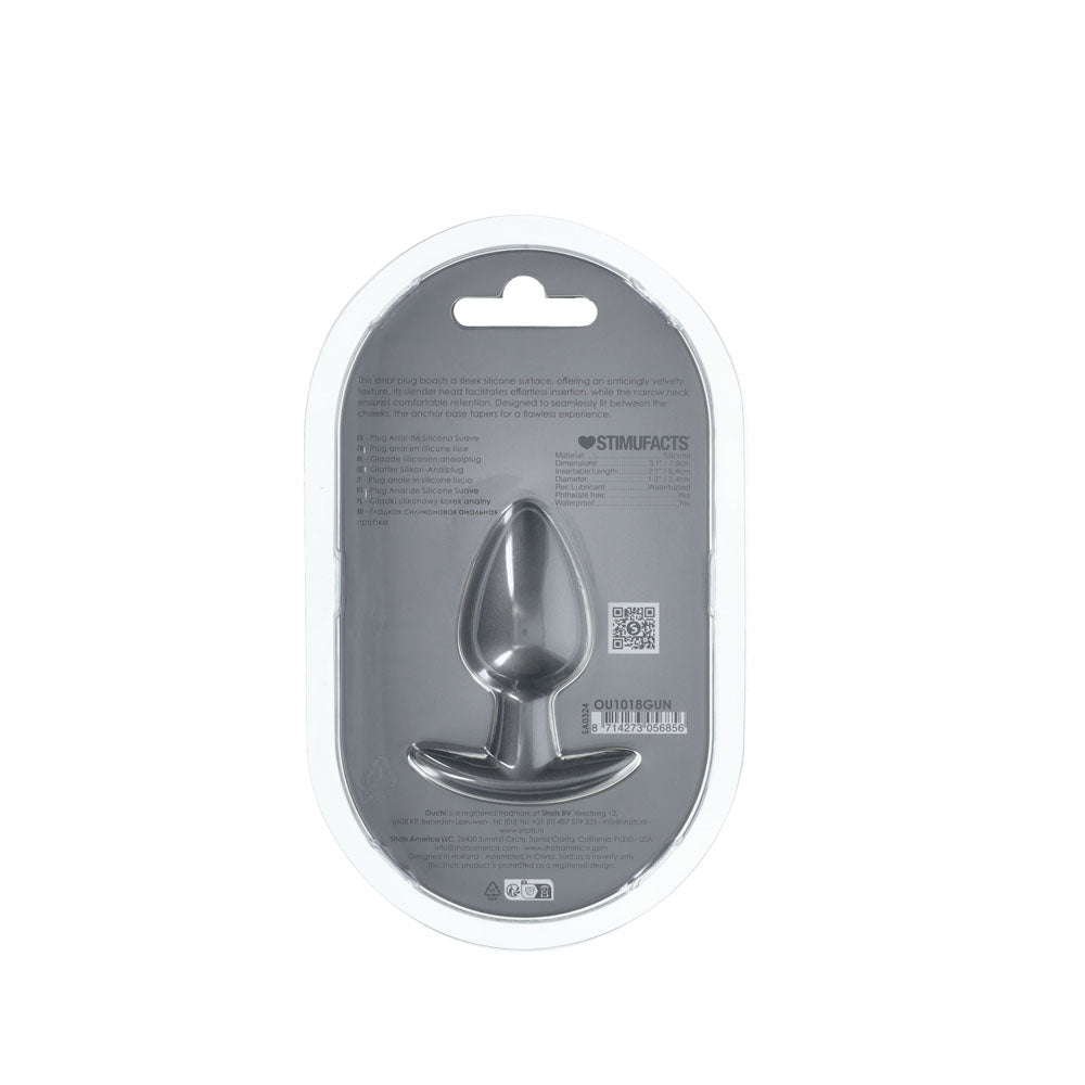 Ouch Anal Plug Medium Gun Metal Grey 3.1 Inches Butt Plug > Anal Range > Butt Plugs - Tophatter Daily Deals
