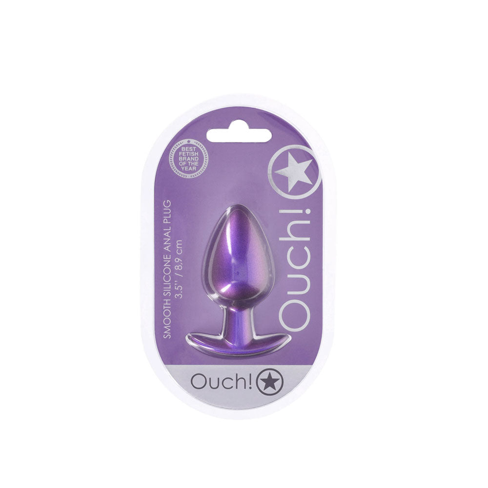 OUCH! Anal Plug - Large 8.9 cm Metallic Purple Butt Plug > Anal Range > Butt Plugs - Tophatter Daily Deals