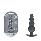 Ouch Beaded Anal Plug Gun Metal Grey 11.7 cm Silicone Butt Plug > Anal Range > Butt Plugs - Tophatter Daily Deals