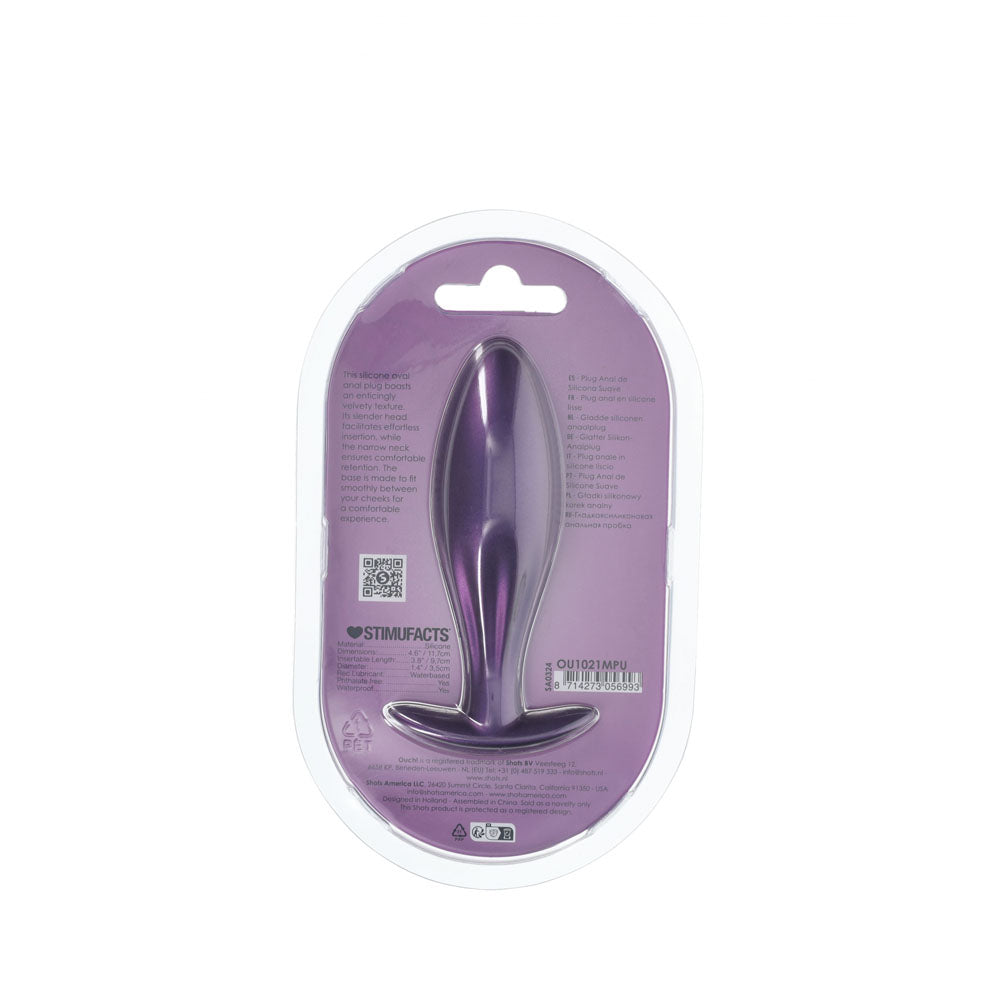Ouch Oval Metallic – Silicone Large Butt Plug > Anal Range > Butt Plugs - Tophatter Daily Deals
