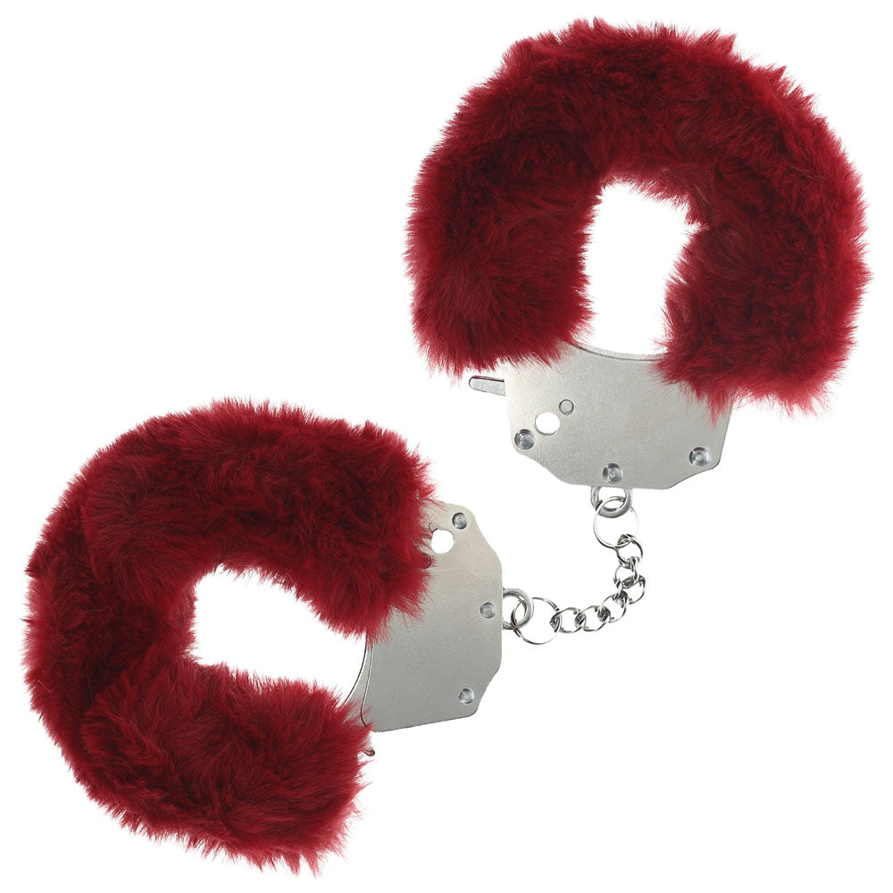 Ouch Heavy-Duty Fluffy Handcuffs – Secure Locking Restraints > Bondage Gear > Handcuffs - Tophatter Daily Deals