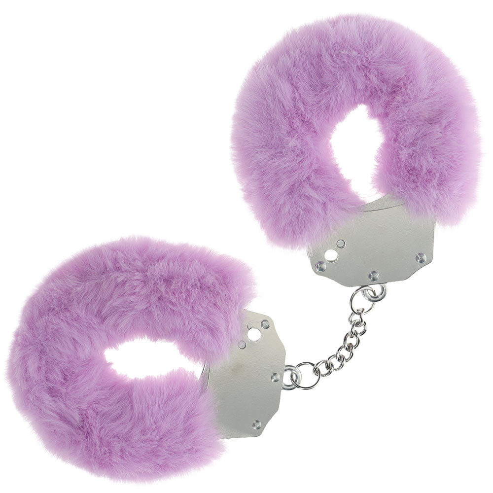 Ouch Heavy-Duty Fluffy Handcuffs – Lavender Fluffy Restraints > Bondage Gear > Handcuffs - Tophatter Daily Deals