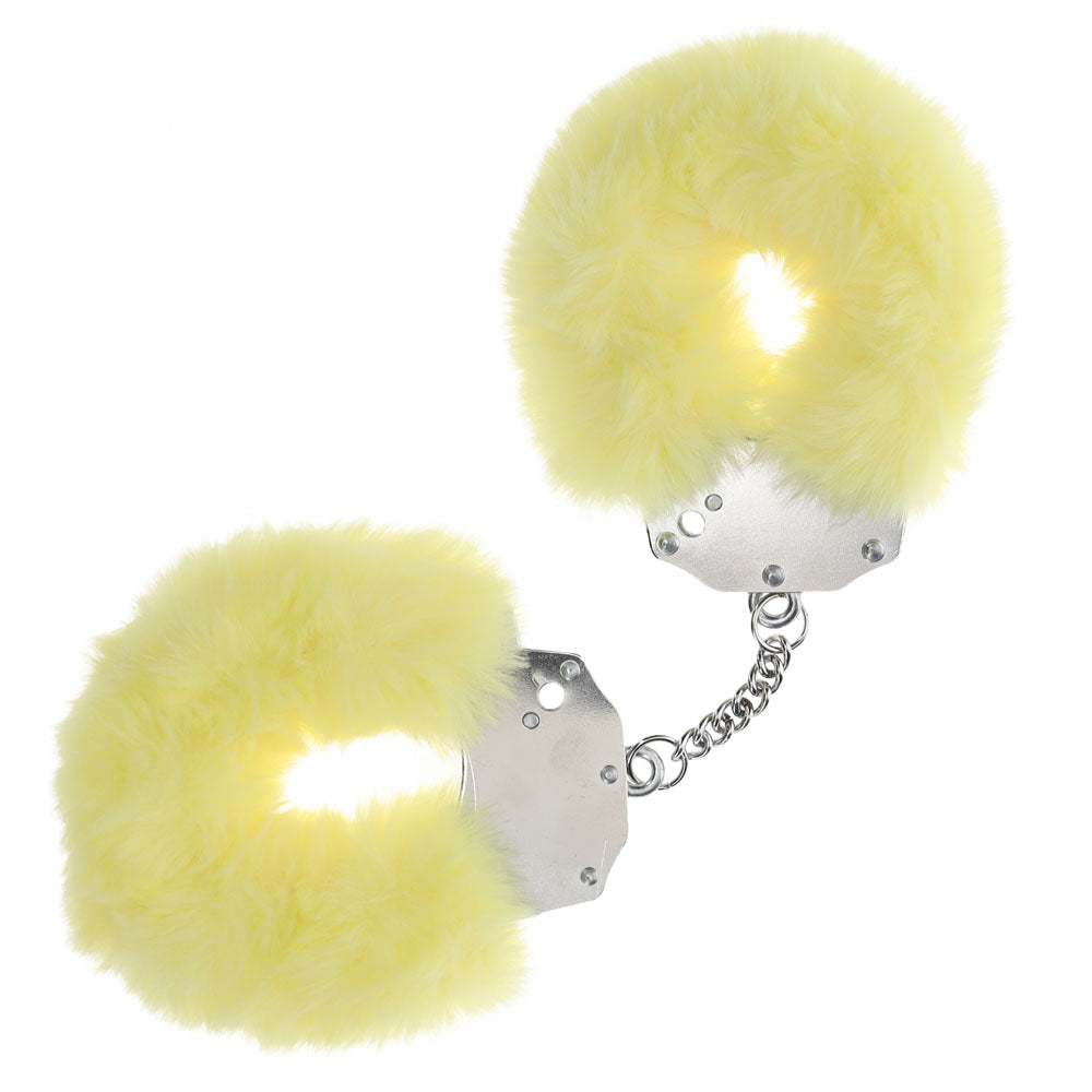 Ouch Heavy Duty Fluffy Cuffs Yellow Fluffy Restraints > Bondage Gear > Handcuffs - Tophatter Daily Deals
