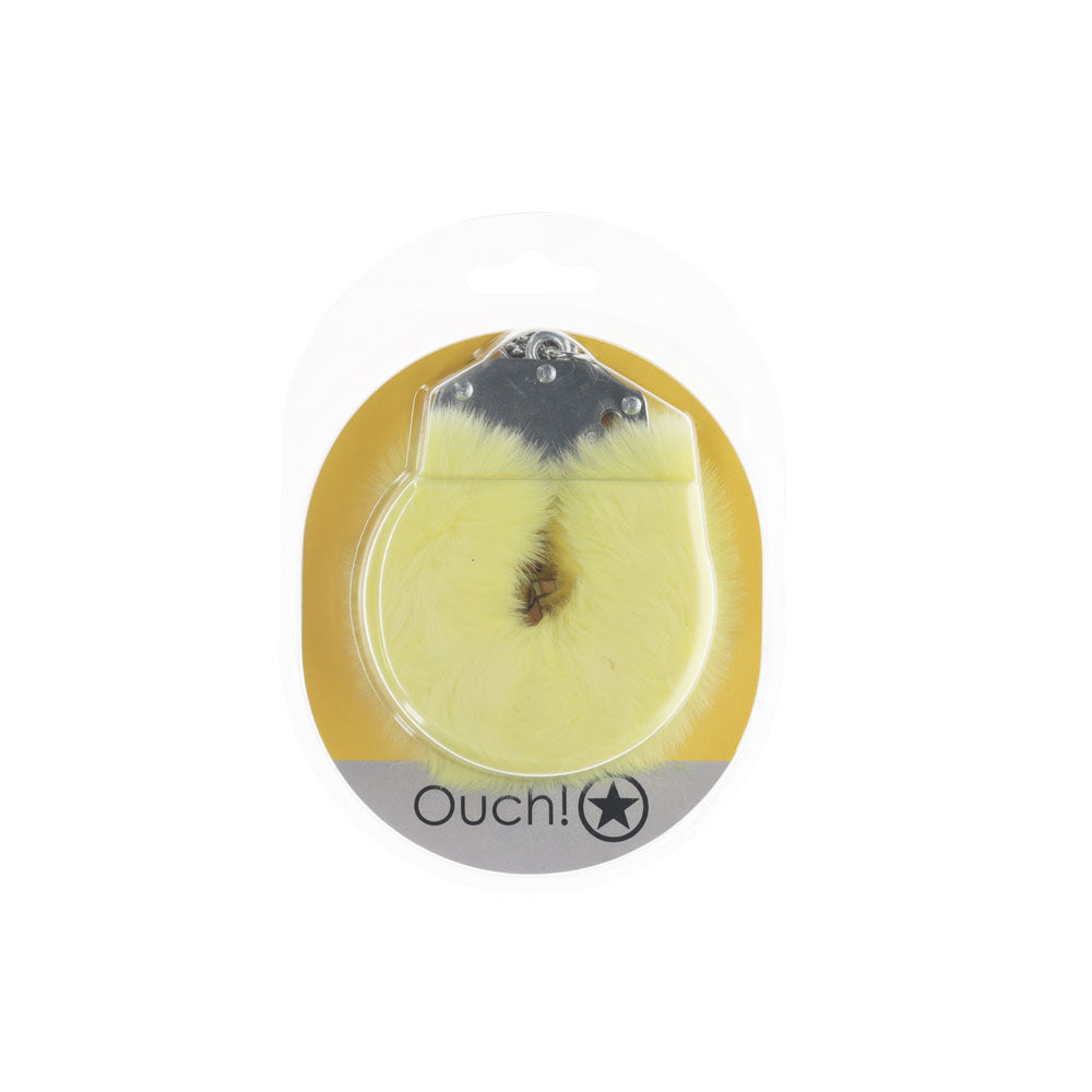 Ouch Heavy Duty Fluffy Cuffs Yellow Fluffy Restraints > Bondage Gear > Handcuffs - Tophatter Daily Deals