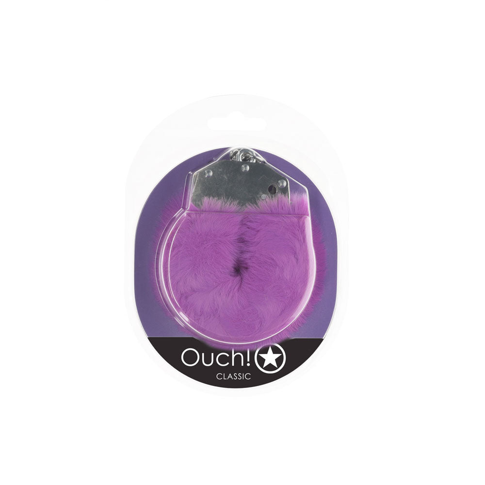 Ouch Classic Fluffy Cuffs Purple Soft Restraints > Bondage Gear > Handcuffs - Tophatter Daily Deals