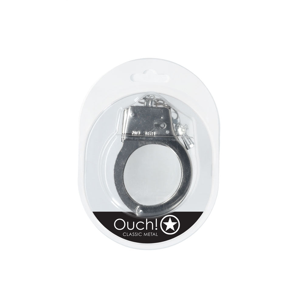 Ouch! Classic Metal Cuffs (Silver) – Metal Restraints > Bondage Gear > Handcuffs - Tophatter Daily Deals