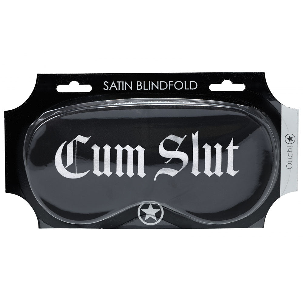 Ouch Satin Mask – "Cum Slut" Printed Luxurious Eye Mask > Bondage Gear > Blindfolds - Tophatter Daily Deals