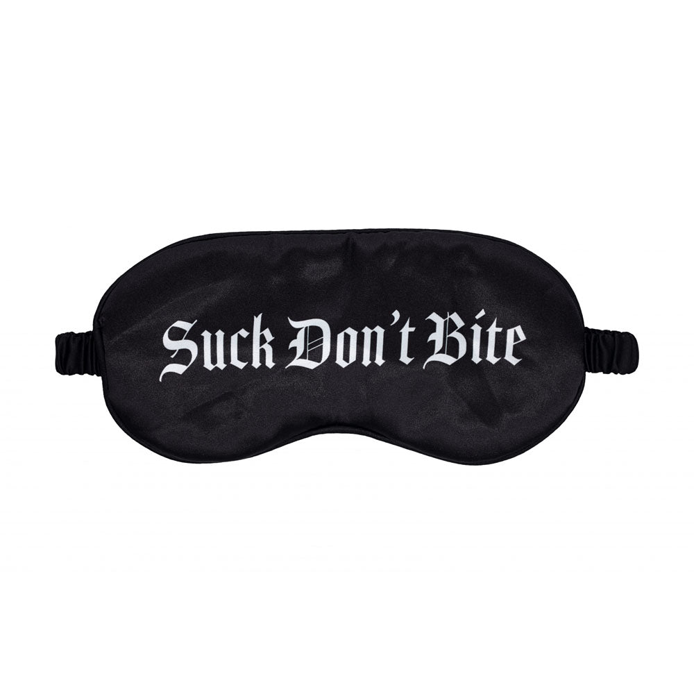 Ouch Satin Mask – "Suck Don't Bite" Printed Eye Mask > Bondage Gear > Blindfolds - Tophatter Daily Deals