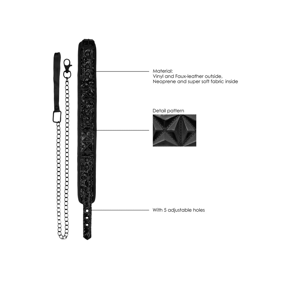 Ouch Luxury Collar With Leash – Adjustable BDSM Collar and Leash Set > Bondage Gear > Collars & Leashes - Tophatter Daily Deals