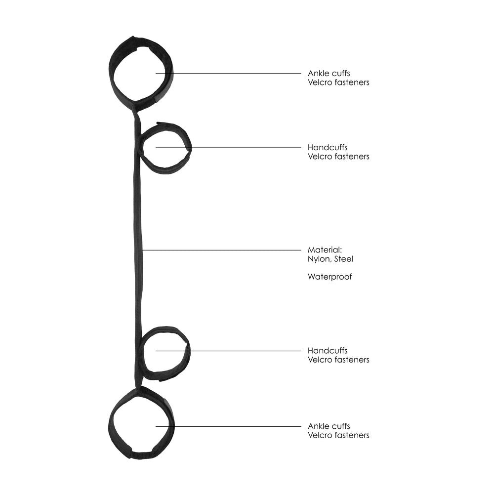 Ouch Spreader Bar With Hand and Ankle Cuffs – BDSM Restraint Set > Bondage Gear > Restraints - Tophatter Daily Deals