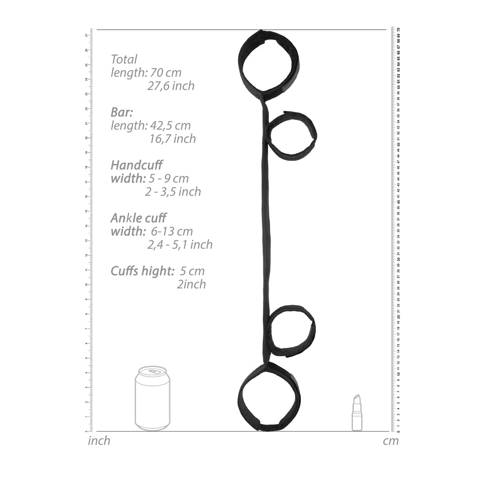 Ouch Spreader Bar With Hand and Ankle Cuffs – BDSM Restraint Set > Bondage Gear > Restraints - Tophatter Daily Deals