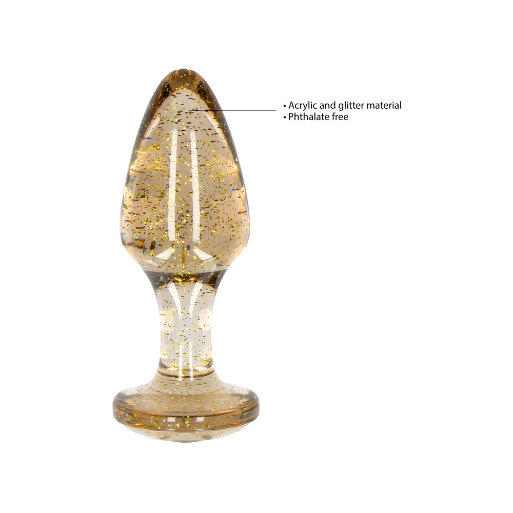 Ouch Golden Glitter Acrylic Butt Plug Set – Acrylic Butt Plugs > Anal Range > Butt Plug Kits - Tophatter Daily Deals