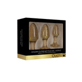Ouch Golden Glitter Acrylic Butt Plug Set – Acrylic Butt Plugs > Anal Range > Butt Plug Kits - Tophatter Daily Deals