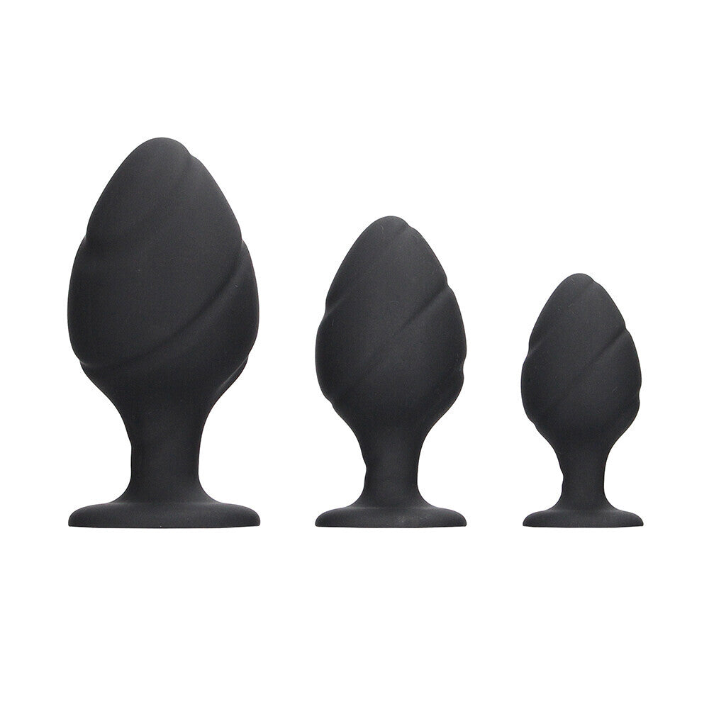 Ouch Silicone Swirled Butt Plug Set – Silicone Butt Plug Set > Anal Range > Butt Plug Kits - Tophatter Daily Deals