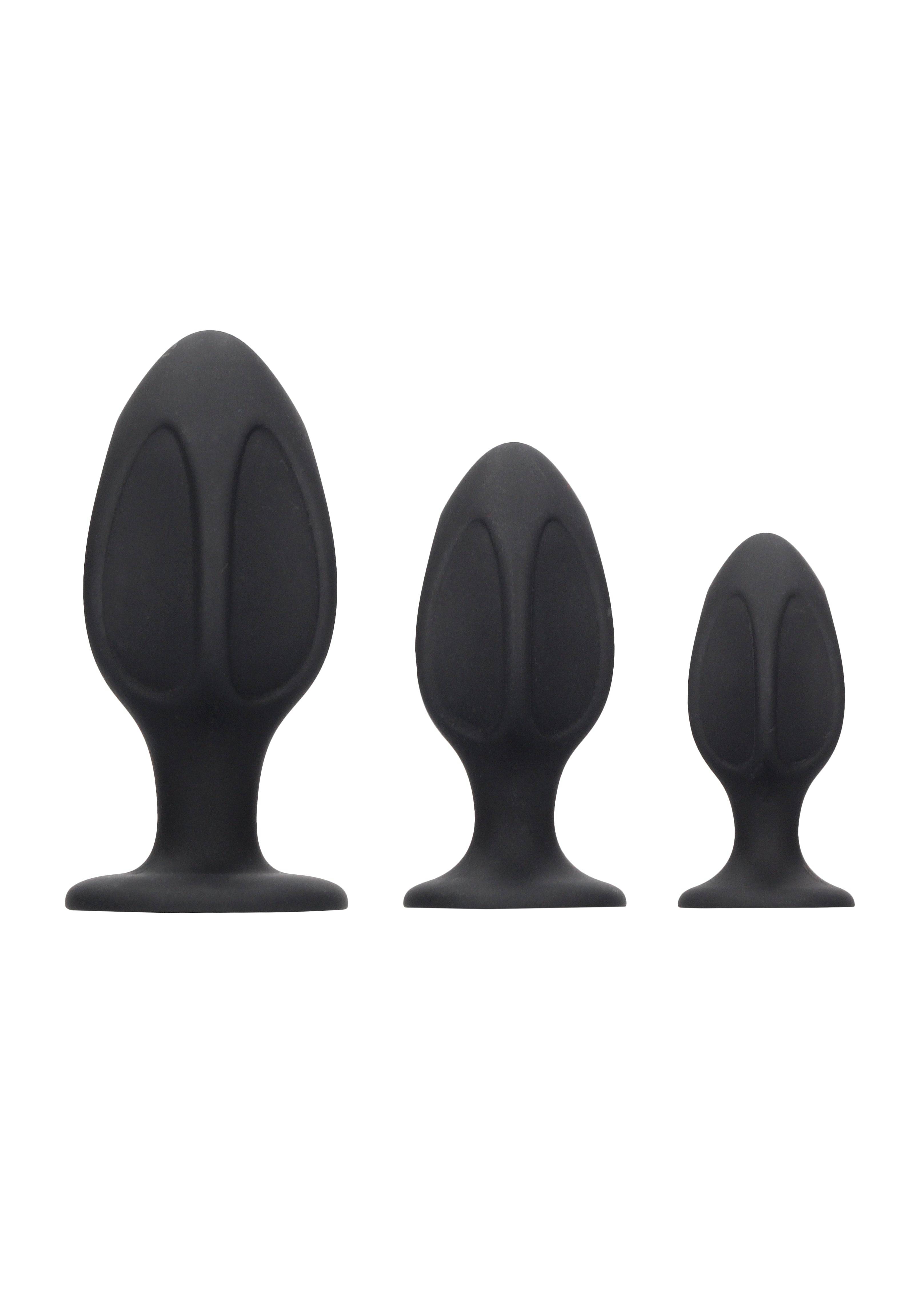 Ouch by Shots Toys - Diamond Shape Butt Plug Set - Black Sex Toy - Tophatter Daily Deals