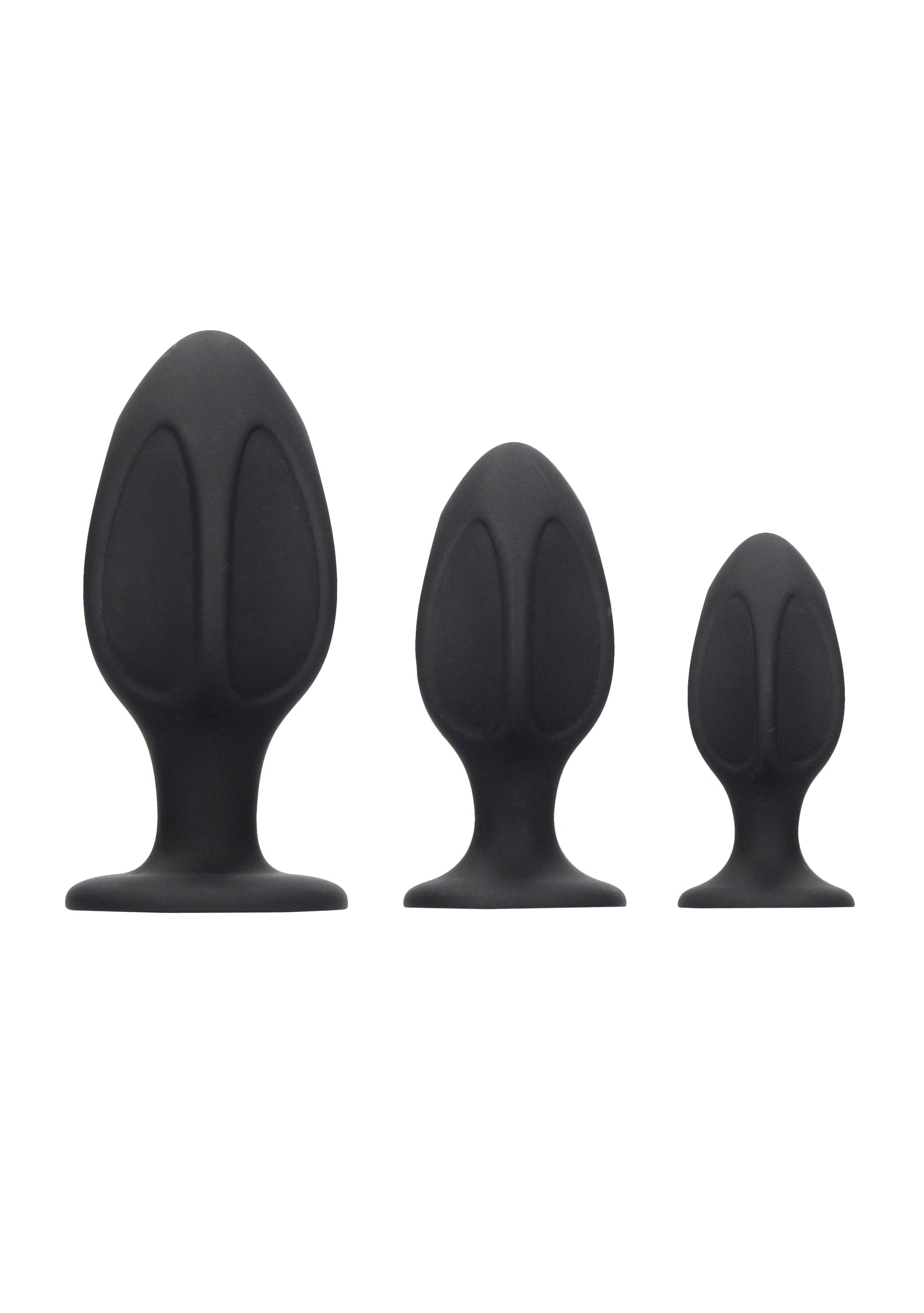 Ouch by Shots Toys - Diamond Shape Butt Plug Set - Black Sex Toy - Tophatter Daily Deals