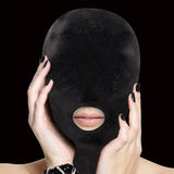 Ouch Velvet Mask With Mouth Opening – Stretchy Fetish Hood Mask > Bondage Gear > Bondage Hoods - Tophatter Daily Deals