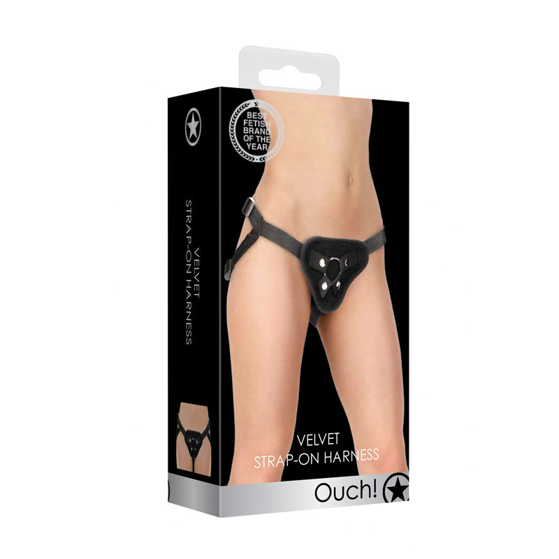 Ouch Velvet and Velcro Adjustable Harness with O-Ring – Strap-On Harness > Dildos > Strap On Harnesses - Tophatter Daily Deals