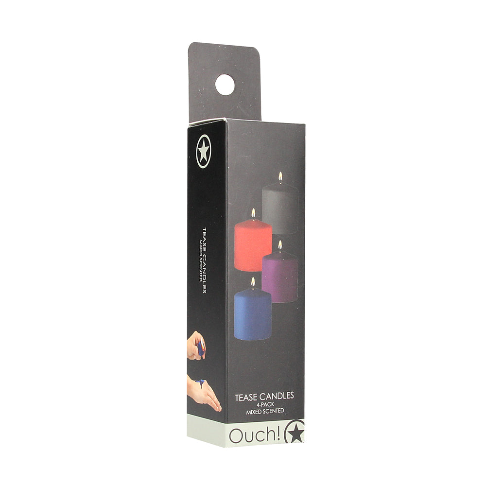 Ouch 4 Pack Mixed Scented Tease Candles – Warming Sensation Candles > Candles > Drip - Tophatter Daily Deals