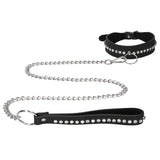 Ouch Diamond Studded Collar with Leash – Adjustable BDSM Collar Set > Bondage Gear > Collars & Leashes - Tophatter Daily Deals