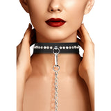 Ouch Diamond Studded Collar with Leash – Adjustable BDSM Collar Set > Bondage Gear > Collars & Leashes - Tophatter Daily Deals