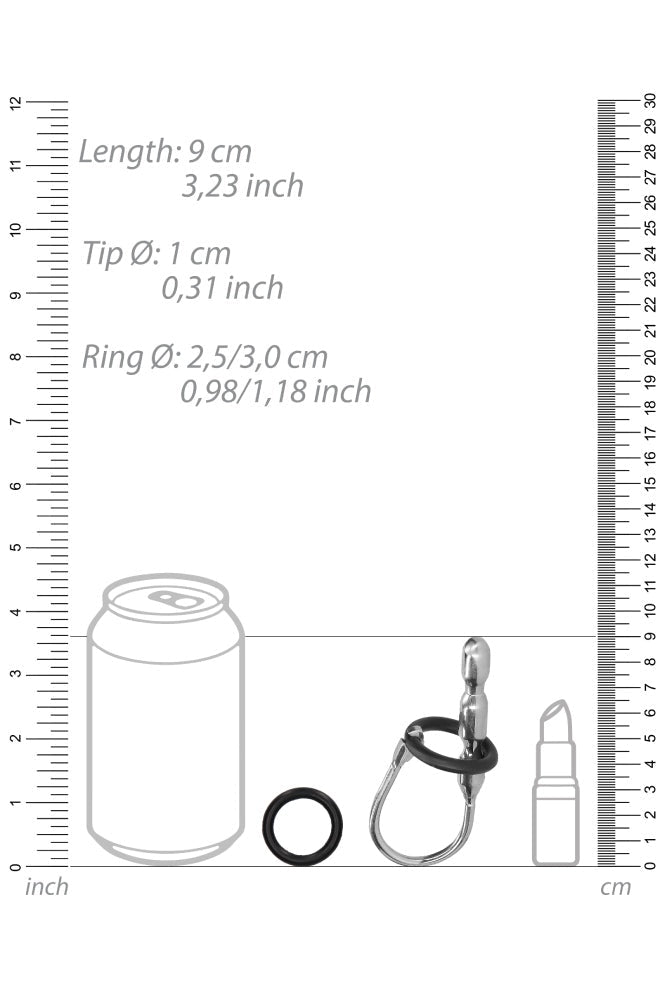 Ouch by Shots Toys - Urethral Sounding - Stainless Steel Stretcher with Ring Sex Toy - Tophatter Daily Deals