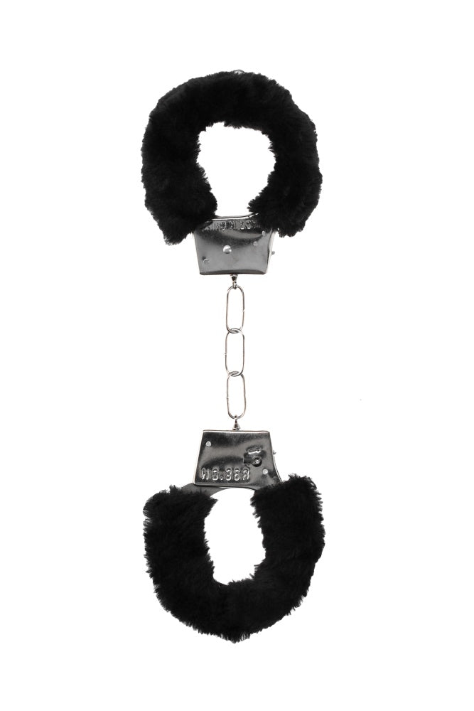 Ouch by Shots Toys - Black & White - Pleasure Handcuffs with Quick Release Button - Black BDSM - Tophatter Daily Deals
