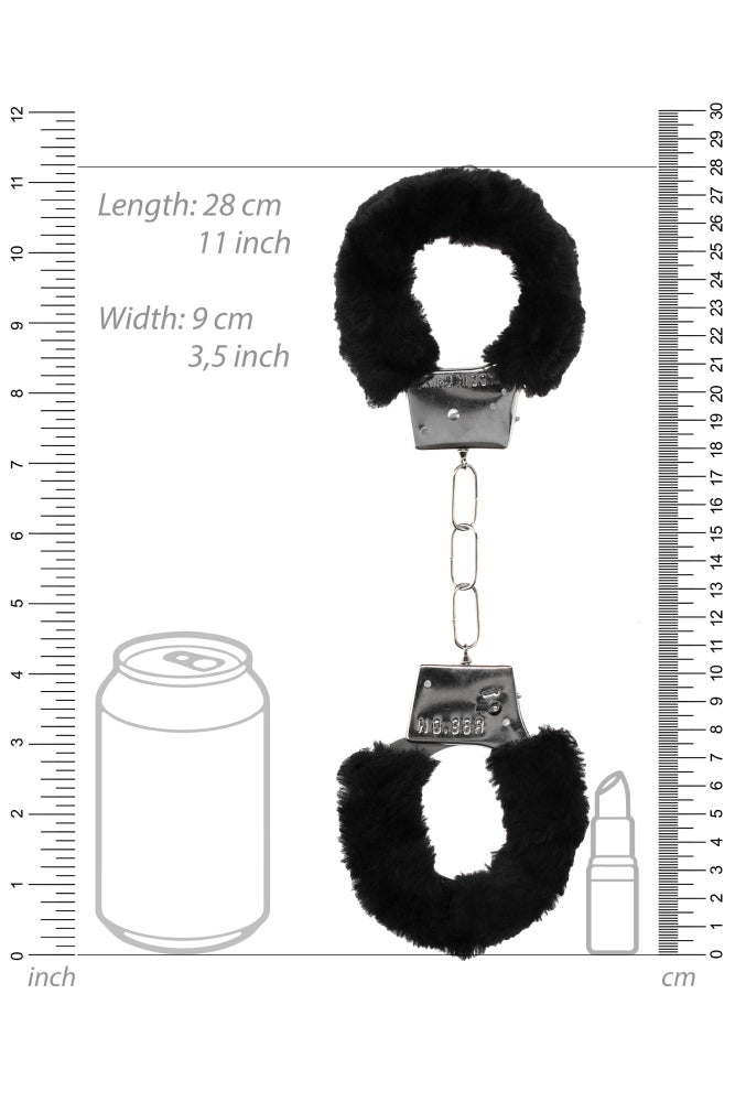 Ouch by Shots Toys - Black & White - Pleasure Handcuffs with Quick Release Button - Black BDSM - Tophatter Daily Deals