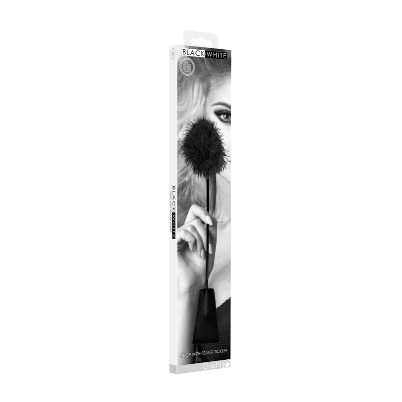 Ouch Feather Crop with Feather Tickler – Splashproof 44 cm Crop > Bondage Gear > Handcuffs - Tophatter Daily Deals