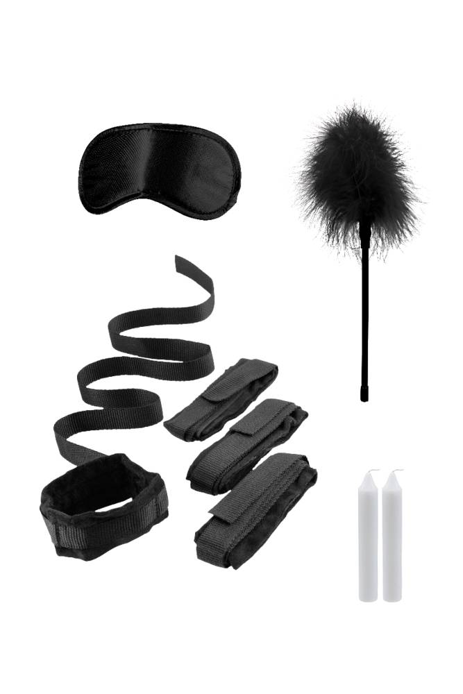 Ouch by Shots Toys - Black & White - Bed Bindings Restraint Kit - Black BDSM - Tophatter Daily Deals