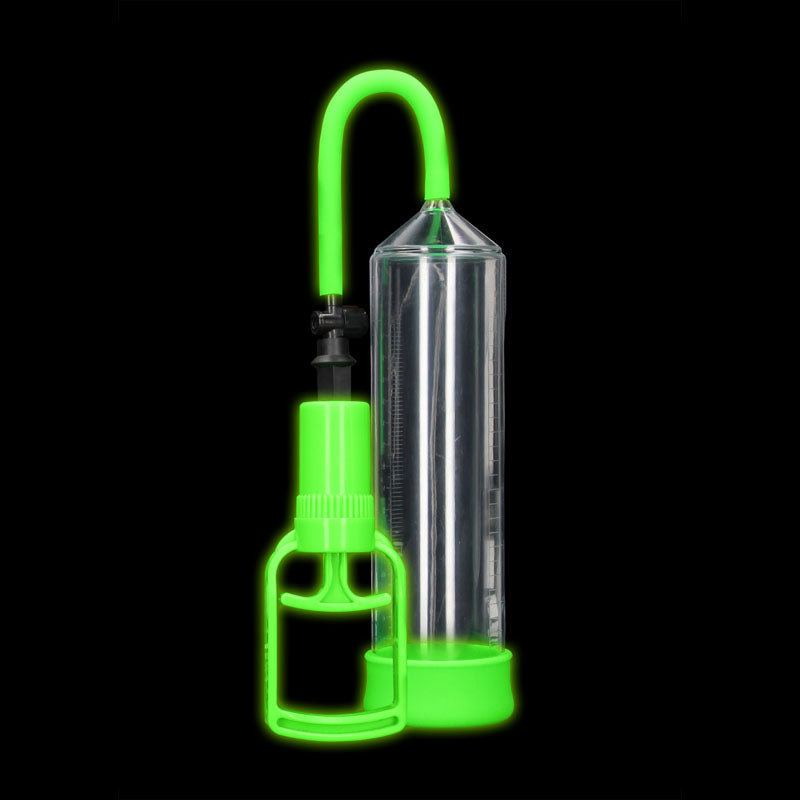 Ouch Glow In The Dark Comfort Beginner Pump Clear 9" insertable > Pumps > Penis Pumps - Tophatter Daily Deals