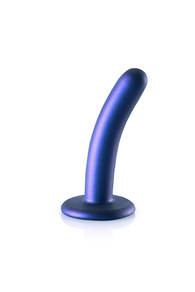 Ouch by Shots Toys - 5" Smooth Silicone Dildo - Metallic Blue Sex Toy - Tophatter Daily Deals