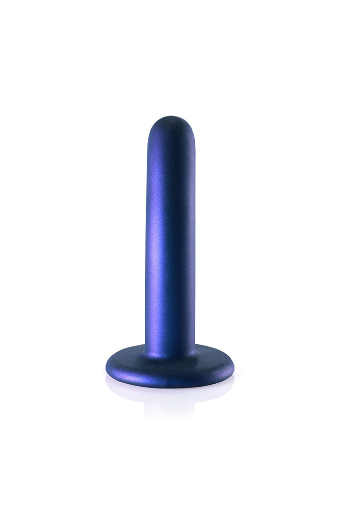 Ouch by Shots Toys - 5" Smooth Silicone Dildo - Metallic Blue Sex Toy - Tophatter Daily Deals