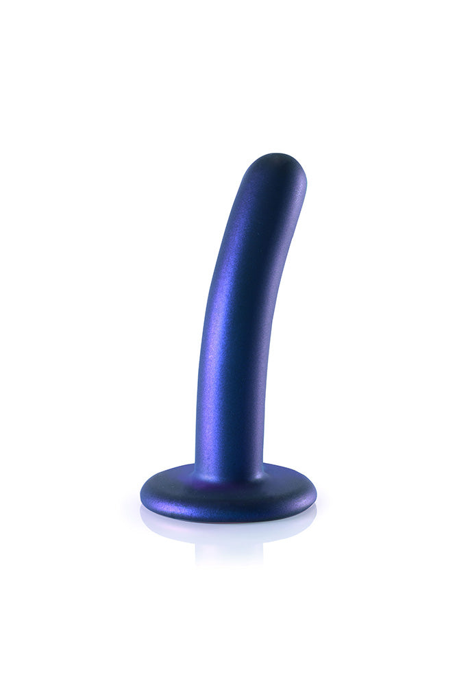 Ouch by Shots Toys - 5" Smooth Silicone Dildo - Metallic Blue Sex Toy - Tophatter Daily Deals