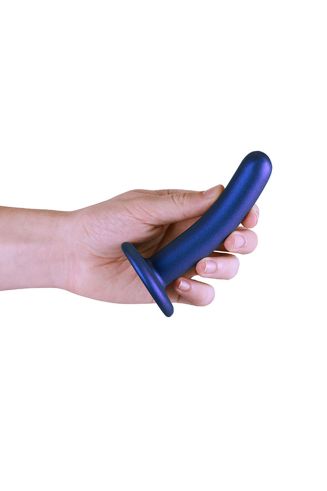 Ouch by Shots Toys - 5" Smooth Silicone Dildo - Metallic Blue Sex Toy - Tophatter Daily Deals