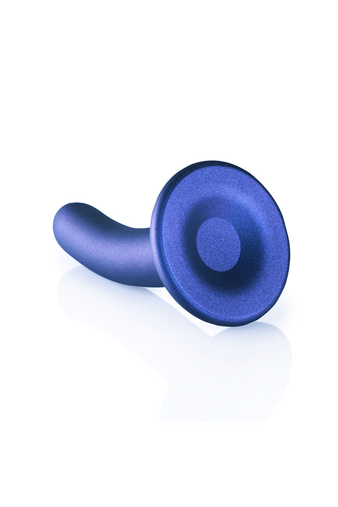 Ouch by Shots Toys - 5" Smooth Silicone Dildo - Metallic Blue Sex Toy - Tophatter Daily Deals