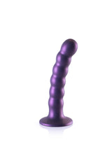 Ouch by Shots Toys - 5" Beaded Silicone Dildo - Metallic Purple Sex Toy - Tophatter Daily Deals