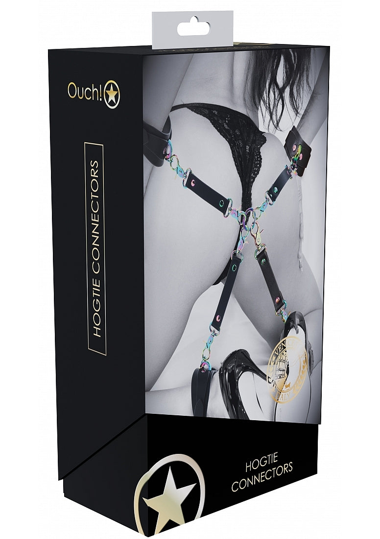Ouch Venice Collection Hogtie Connectors with Iridescent PU Leather Hardware > Bondage Gear > Restraints - Tophatter Daily Deals