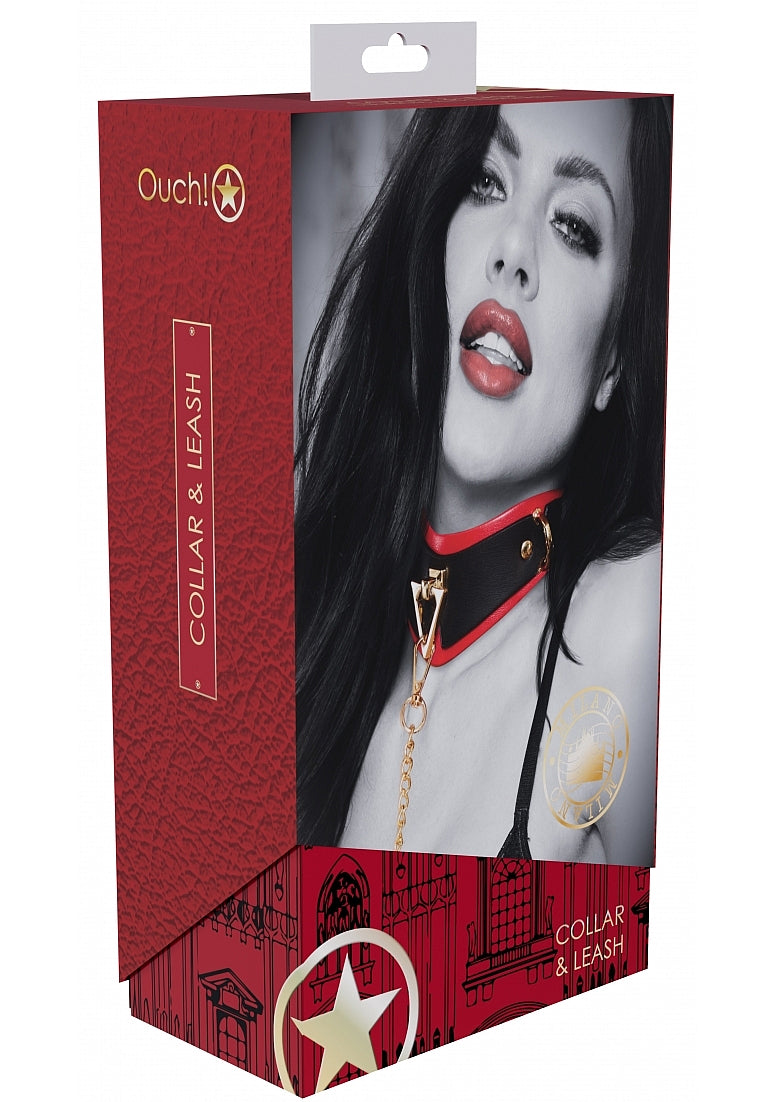 Ouch Milan Collection Collar with Leash > Bondage Gear > Collars & Leashes - Tophatter Daily Deals