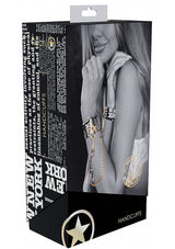 Ouch! NY Collection Handcuffs with Iridescent Hardware and Black PU Leather > Bondage Gear > Restraints - Tophatter Daily Deals