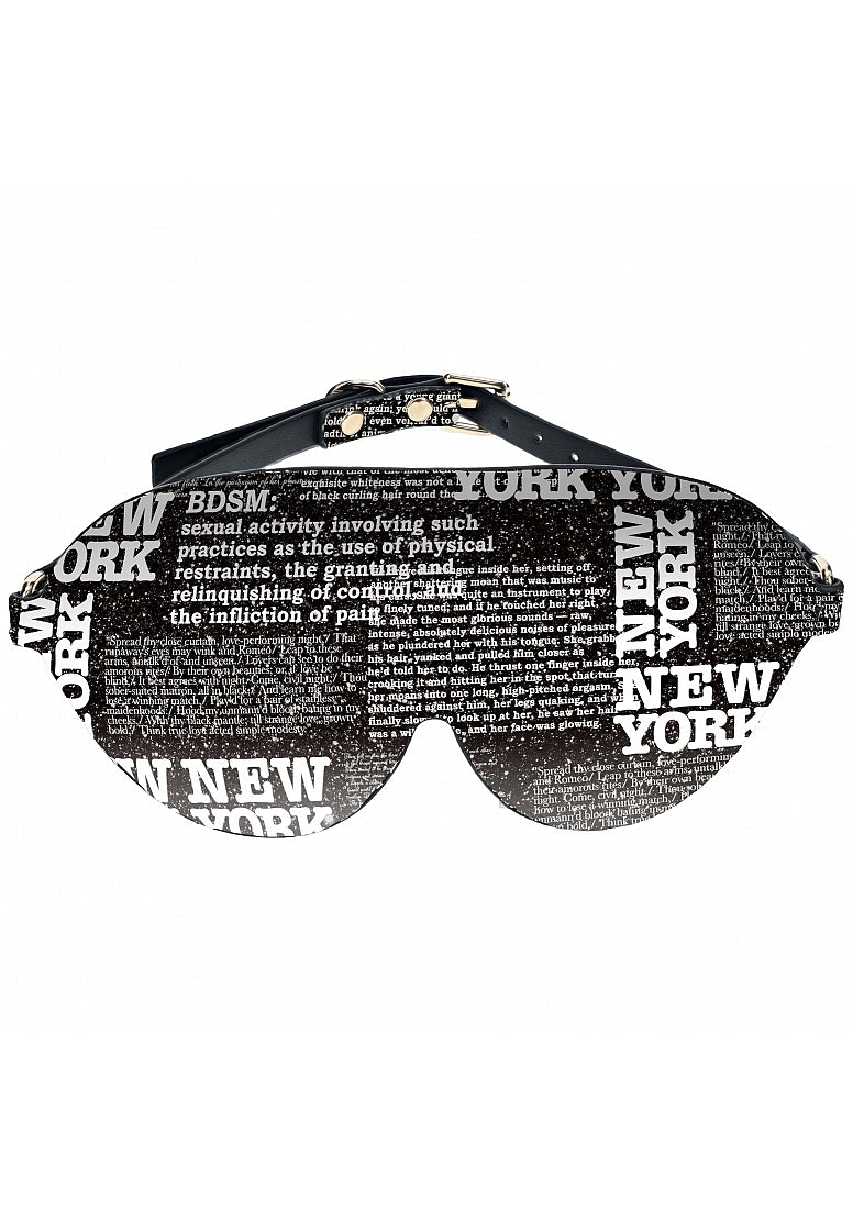 Ouch! NY Collection Blindfold (Black) – Leather Erotic Accessory > Bondage Gear > Blindfolds - Tophatter Daily Deals