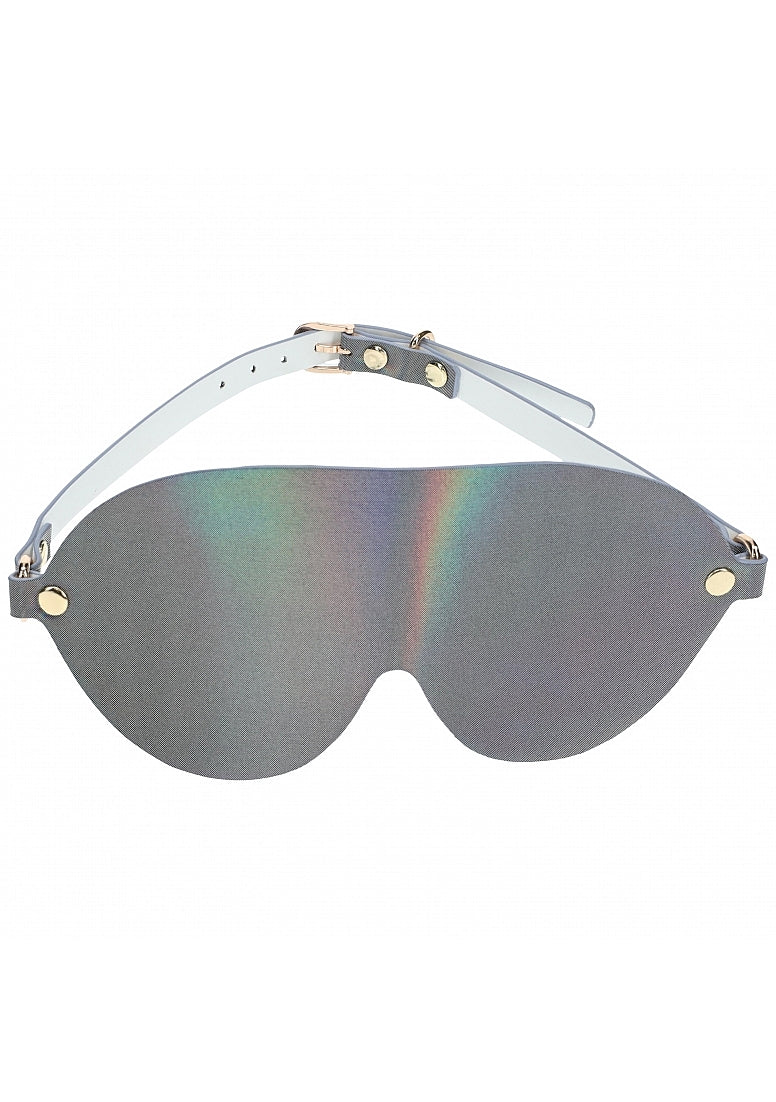 Ouch Paris Collection Blindfold Black PU Leather with Iridescent Hardware > Bondage Gear > Blindfolds - Tophatter Daily Deals
