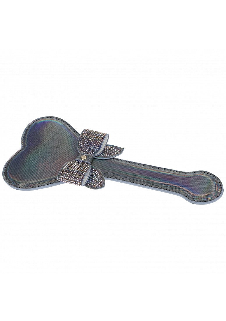 Ouch Paris Collection Paddle with Iridescent PU Leather and Rhinestone Bow > Bondage Gear > Paddles - Tophatter Daily Deals