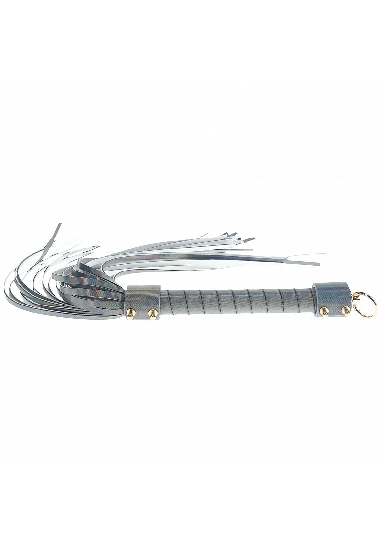 Ouch Paris Collection Flogger With Iridescent PU Leather Handle and Whip Strips > Bondage Gear > Whips & Floggers - Tophatter Daily Deals