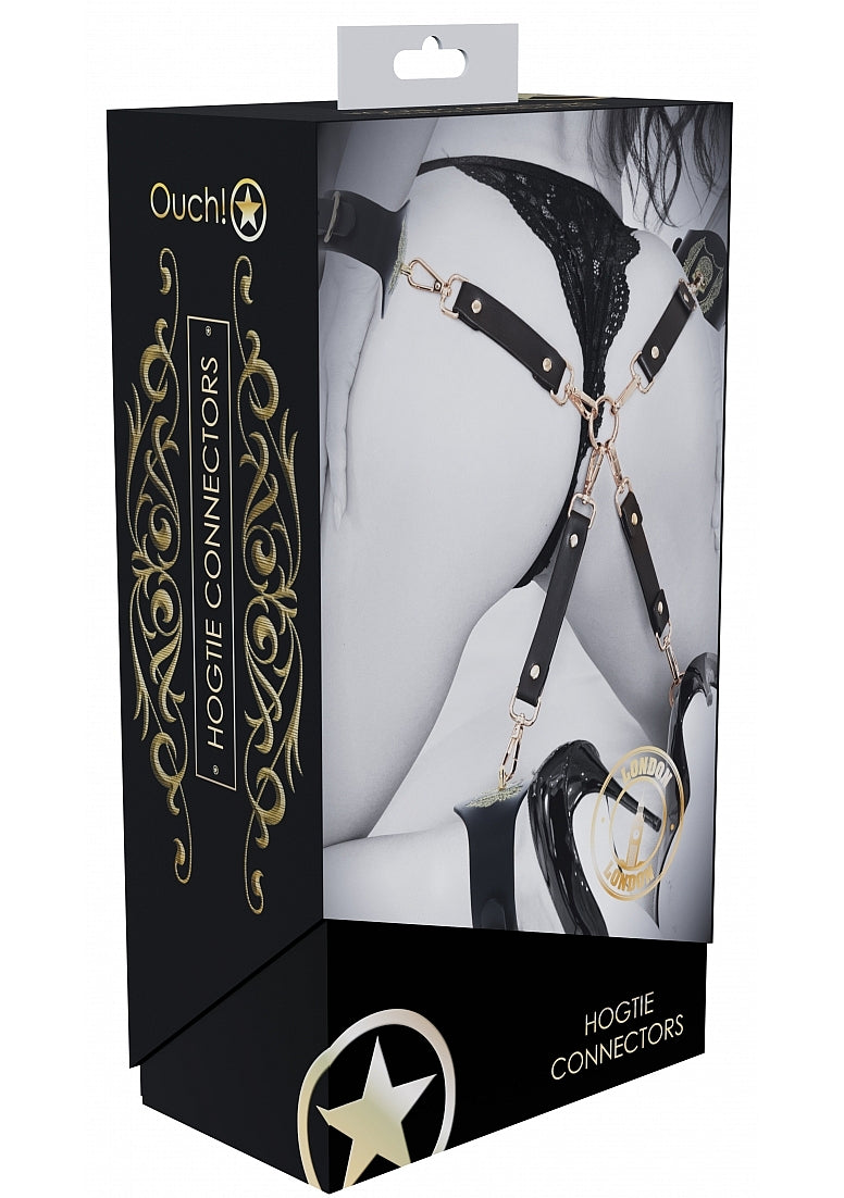Ouch London Collection Hogtie Connectors PU Leather with Iridescent Hardware > Bondage Gear > Restraints - Tophatter Daily Deals
