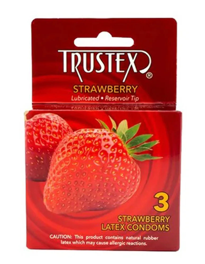 Trustex Flavored Lubricated Condoms – Strawberry Scented Condom Pack > Essentials > Condoms - Tophatter Daily Deals