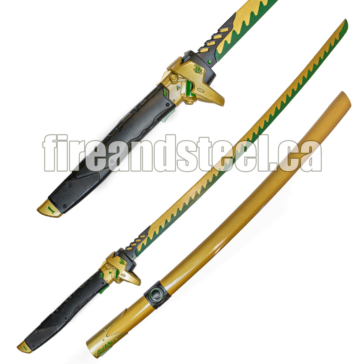 Genji's Golden-Skin Dragon Blade (Genji Sword) Video Game Sword - Tophatter Daily Deals