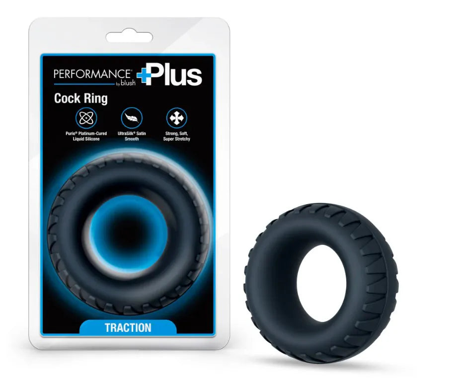 Performance Plus Traction (Black) – Premium Textured Cock Ring > Cock Ring > Single - Tophatter Daily Deals